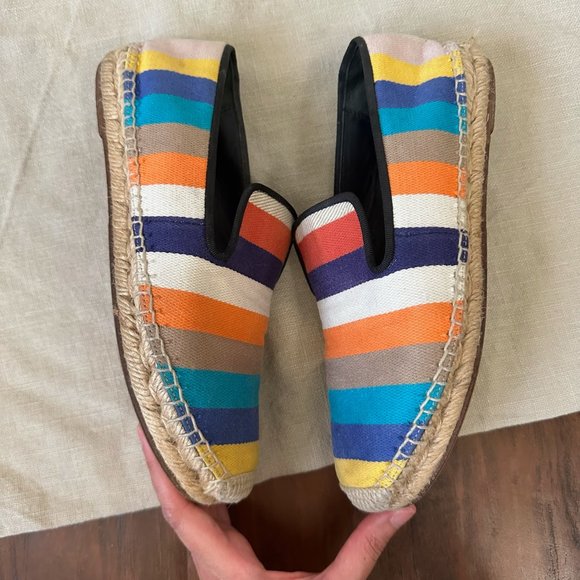 CELINE Phoebe Philo Multicolor Striped Espadrilles Flats Loafers - Picture 4 of 13